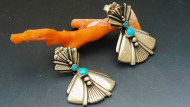 Stealth Dangle Earrings with Turq