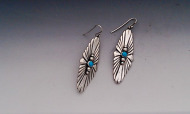 Atomic Earrings w/ Turquoise